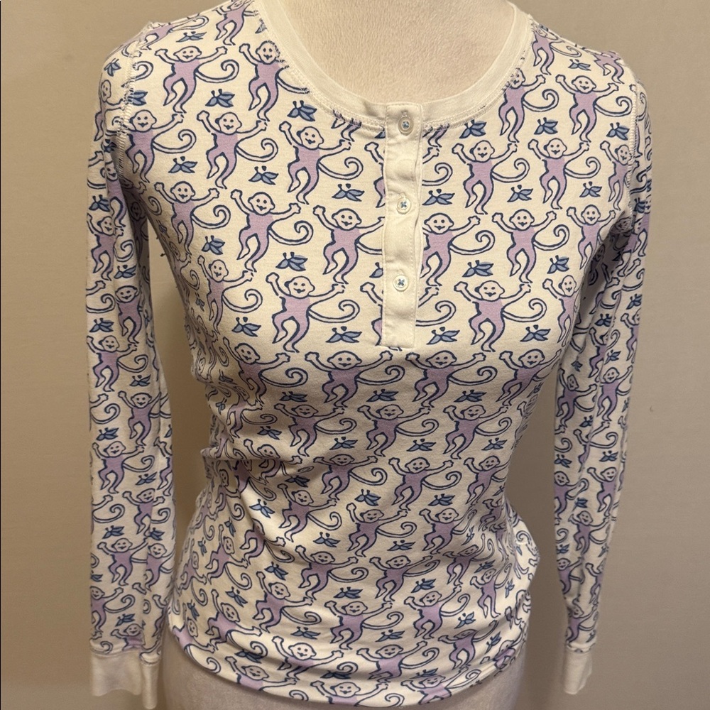 Roller Rabbit Monkey Pajama Top - Picture 7 of 10